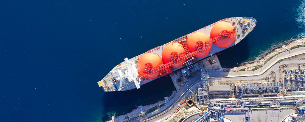 Cargo vessel at sea